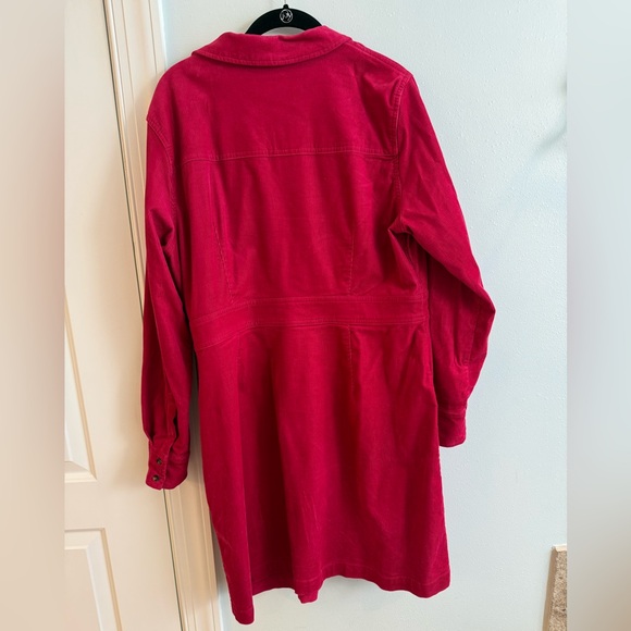 Boden Flora Cord Shirt Dress, Size 14R - Picture 3 of 5